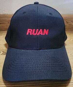 KC Caps RUAN Logo Baseball Cap Men's Adjustable Snapback Black Red Cotton